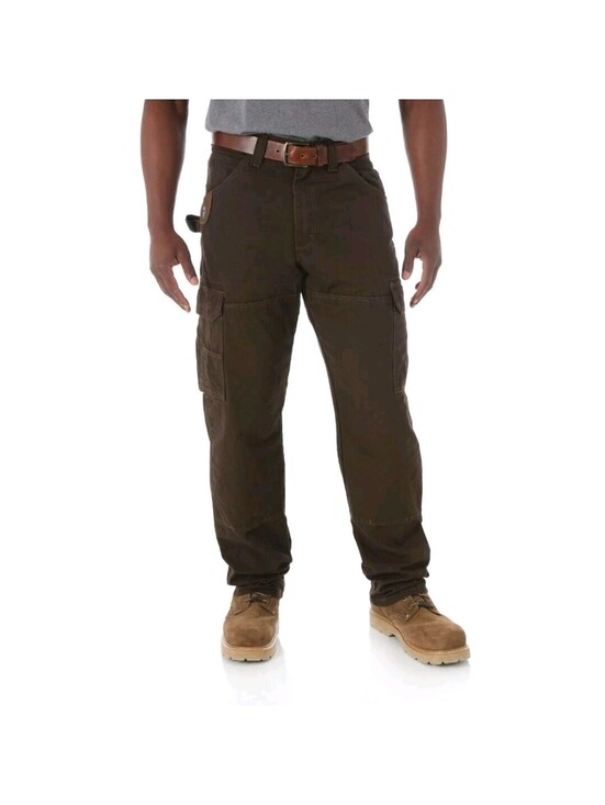 Wrangler Other - Wrangler Riggs Pants Men's 32x32 Ranger Cargo Double Knee Ripstop Brown NWT